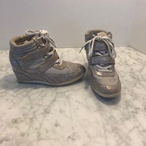 Madden Girl silver wedge sneakers